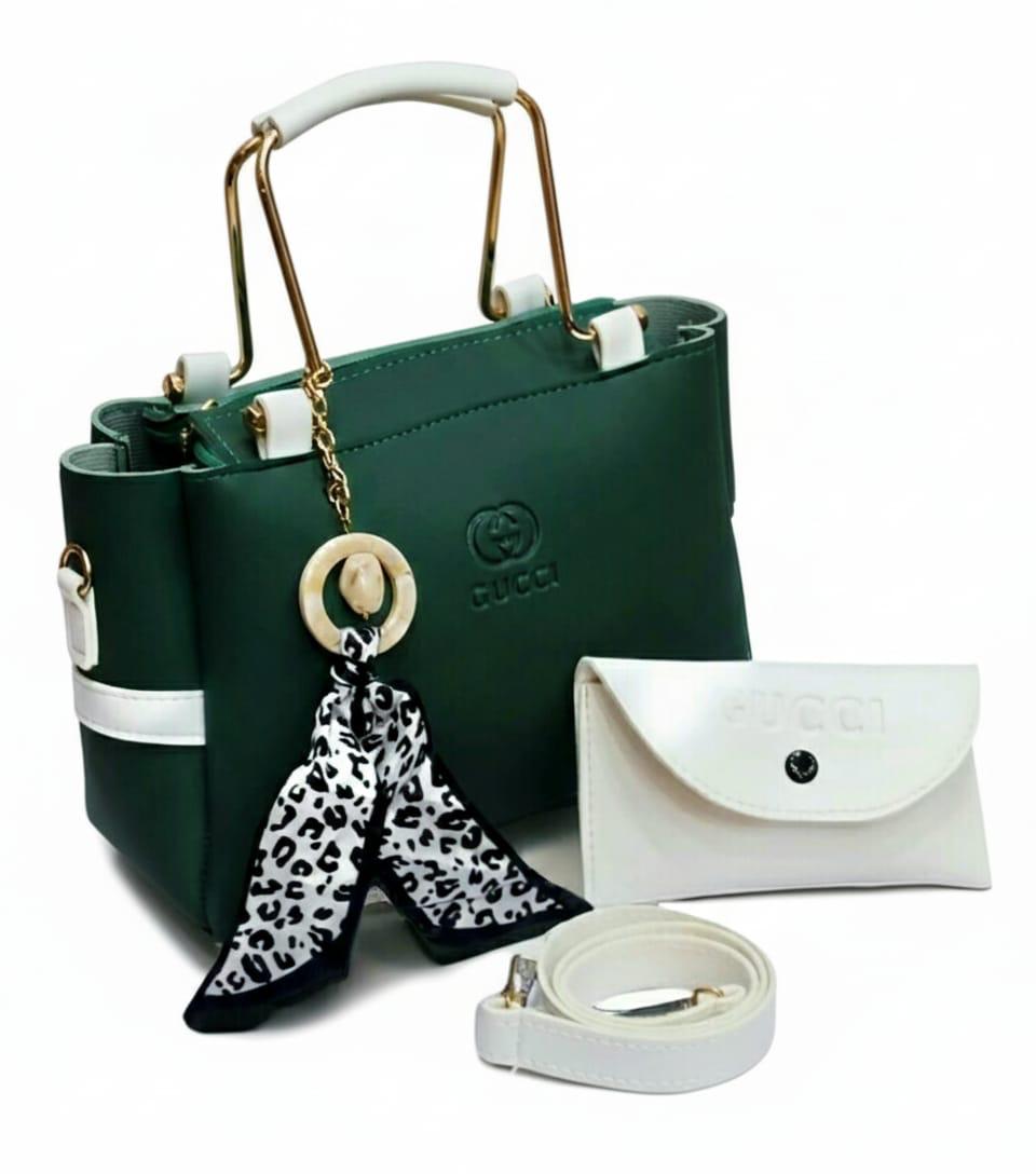 Green 2piece Women Handbag