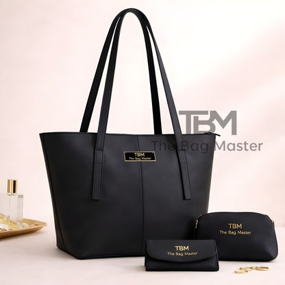 Tote 3pcs Black Handbag