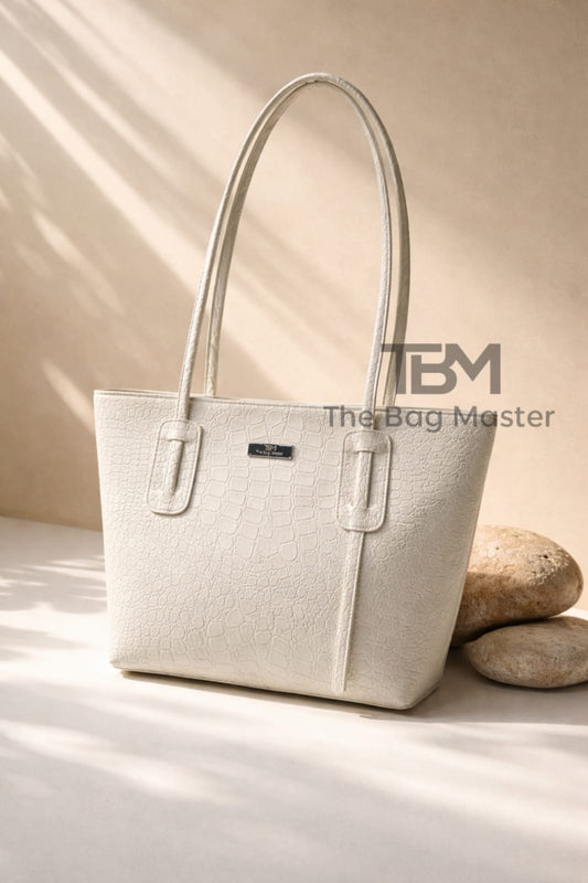 Tote White Shoulder Handbag