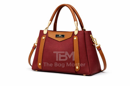 Casual Red Wine Handbag for Women