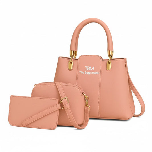 TBM Chic 3-Piece Girl's Hand Bag Set Pink