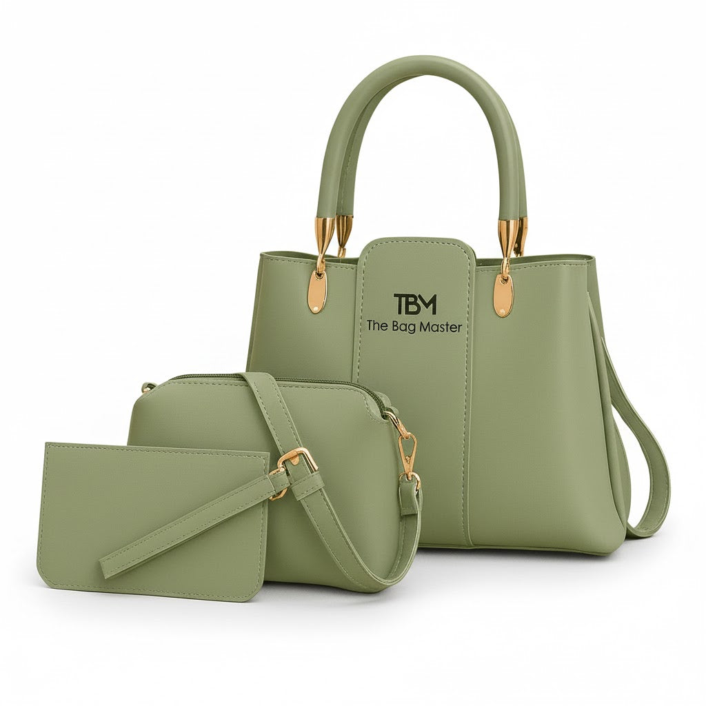 TBM Chic 3-Piece Girl's Hand Bag Set Green
