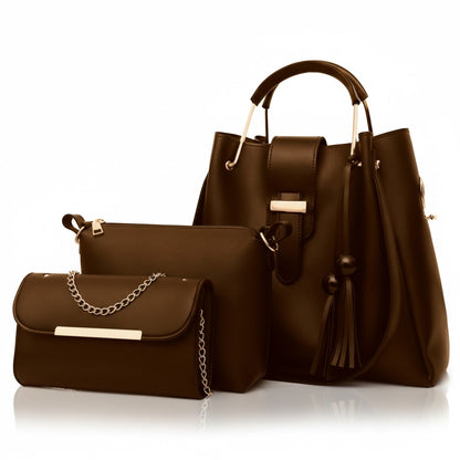 ALEXA 3 PC BAG - BROWN