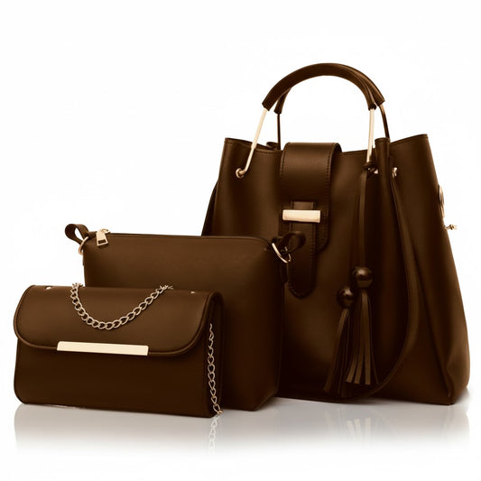 ALEXA 3 PC BAG - BROWN